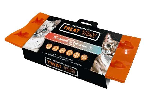 7. **Dog traction rope is automatically retractable**Boss Cat Promeows Treat Tray 2pk