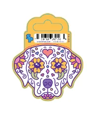 4. **Cat comb to remove hair balls**Sticker - Small - Sugar Skull - Dog